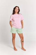 pastel pink "lock in" t-shirt