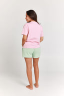 pastel pink "lock in" t-shirt