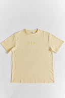 pastel yellow "focus" t-shirt